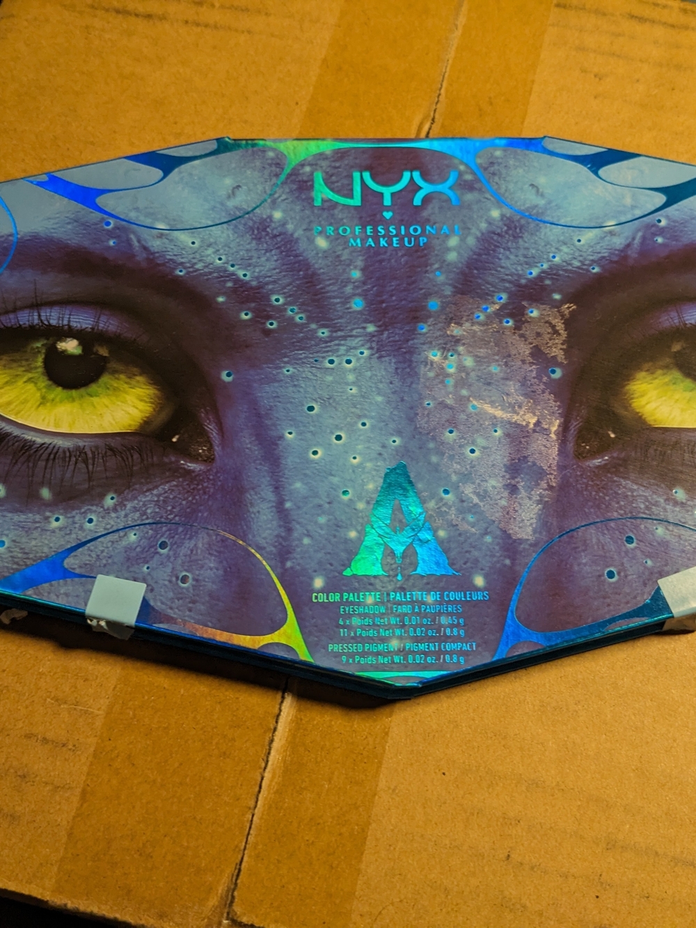 NYX Eyeshadow Palette — Blue, Purple, Green, Yellow